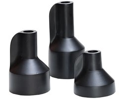 Kandelaar Alota | zwart | Ø9 x H17/13/9 cm | Set van 3