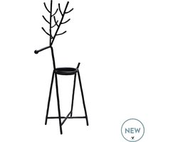 Kandelaar Barinas | Small | Zwart - black | Hert | Kerstdecoratie | L17 x B10 x H40 cm