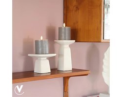 Kandelaar Calama | Beige - Ivory | Set van 2