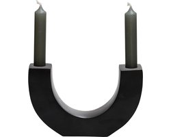Kandelaar Chaco | Black - Zwart | L20 x B5 x H12 cm