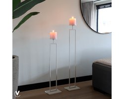 Kandelaar Concordia | Beige - Ivory | L20 x B15 x H80 cm