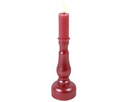 Kandelaar en kaars Nuala LED S roze