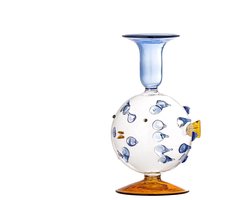 Kandelaar glas blauw Phila 11cm