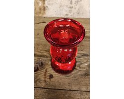 Kandelaar glas rood