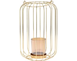 Kandelaar - goudkleur - kaarsenhouder - kandelaar metaal