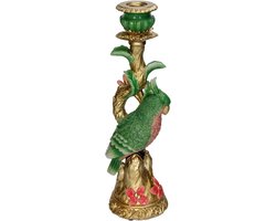 Kandelaar - Groene Vogel - ↑ 34 cm - Kaarsenhouder Dier