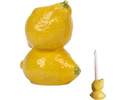 Kandelaar Houder Decoratieve 3D Fruit Ontwerp Keramische Kaars Houder Voor Kandelaars & Theelichten, Kerst Bureau Decoratie, Geel