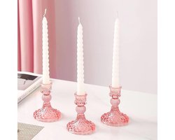 Kandelaar Houder Taper en Kaars Houder Desktop Decoratie voor Bruiloft Eetfeest - 3 stks