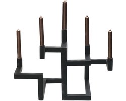 Kandelaar Huasco | 5 armen | Metaal | Mat Zwart | L50 x B26 x H32 cm