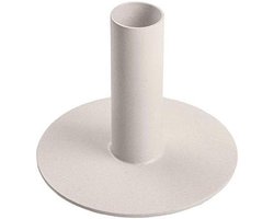 Kandelaar - Kaarsenhouder - Sfeer Creëren - Metalen Cilinder - 8 cm Hoog - Beige