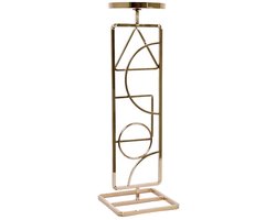 KANDELAAR | KAARSENSTANDAARD | LANTAARN | WINDLICHTEN | KAARSENHOUDERS | WAXINELICHTHOUDER | THEELICHTHOUDER | ALUMINIUM | XL EXTRA LARGE | ROSE GOUD | 12x12x37.5CM.