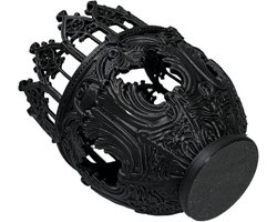 Kandelaar Kathedraal - Kaarsenhouder Stompkaars - Sfeerverhogende Decoratie - Opengewerkt Lichtpatroon - 15 x 8 x 11 cm - Uniek