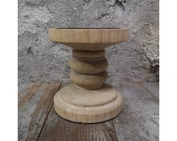 Kandelaar | Licht Hout | Woonaccessoires | Woonaccessoire | Swiet Home | Landelijk | Industrieel | Kandelaar | Ronde vorm | Woon | Wonen | Decoratie | Woonaccessoires | Woonaccessoire | Chique | Diner | Houder | Wood | Stompkaarshouder | Stompkaars