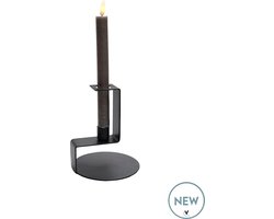 Kandelaar Lobos | Zwart - Black | Ø12 x H15 cm