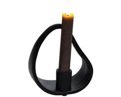 Kandelaar Rafaela | zwart - black | L12 x B6 x H13,5 cm