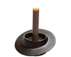 Kandelaar Salto | brons | uniek model | metaal | Ø14 x H6 cm