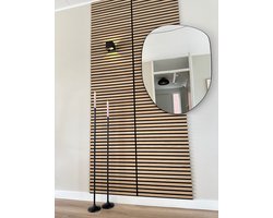 Kandelaar - Set 2 stuks XL kandelaars zwart incl.2 beige dinerkaarsen - 110cm en 100cm - vloerkandelaar - kaarsenstandaard - kaarsenhouder groot - dinerkaarskandelaar