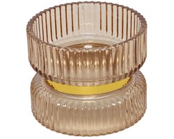 Kandelaar Sybel bruin Ø9xH7cm