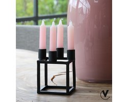 Kandelaar Taltal | Medium | zwart | L10 x B10 x H13 cm