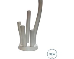 Kandelaar - Vaas | Mendoza | ivory - Parelwit | Ø15 x H36 cm