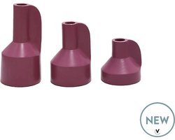 Kandelaar - vaasjes Alota | mauve | Ø9 x H17/13/9 cm | Set van 3