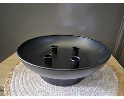 Kandelaar-zwart-4 kaarsen-modern-advent-