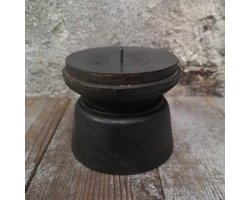 Kandelaar | Zwart Hout | Woonaccessoires | Woonaccessoire | Swiet Home | Landelijk | Industrieel | Kandelaar | Ronde vorm | Woon | Wonen | Decoratie | Woonaccessoires | Woonaccessoire | Chique | Diner | Houder | Wood | Stompkaarshouder | Stompkaars