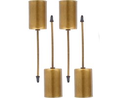 Kandelaars - 4 stuks - Φ2.5 cm - Kaarsenhouders - Kaarsenstandaard - Metaal - Kaarsenonderzetter - Woonaccessoires - Decoratieve accessoires - Theelichthouder - Kaarsen plank - Goud