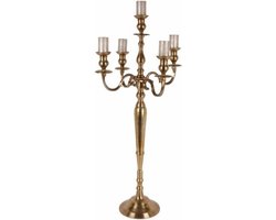 Kandelaars - candle holder | antique gold | 105 cm - goud - 105 cmgewicht: 3950 gramherkomstland: indiacbs code: 73269098merk: dutch style