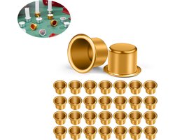 kandelaars- kandelaar goud - Kaarshouder - 30 stuks - Kaarsenhouders - Kaarsenstandaard - Woonaccessoires - Decoratieve accessoires- kaarsenhouder - Creatieve -Voor feest bruiloft Valentijnsdag decoratie - ijzer - goud -2.7cm