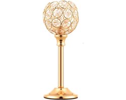 Kandelaars Smeedijzer - Kaarsen Houders - Sfeer Creëren - Klassiek Elegant Design - 27 cm - Goud