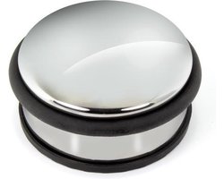 Kangaro deurstopper metaal - chroom - 1250gram - Ø 10cm - 4,5cm hoog - K-11000