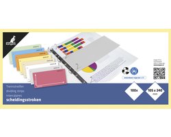 Kangaro scheidingsstrook - 2-gaats - 240x105mm - 180 grams - geel - 100 stuks