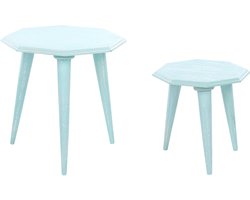 KANRI - Salontafel set - Lichtblauw - MDF