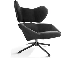 Kansas - Loungestoel - Zwart