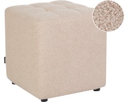KANSAS - Voetenbank - Beige - 38 cm - Bouclé