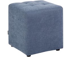 KANSAS - Voetenbank - Blauw - 38 cm - Polyester