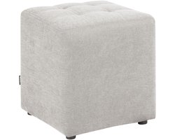 KANSAS - Voetenbank - Lichtgrijs - 38 cm - Polyester