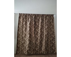 Kant En Klaar Gordijn - Met Plooiband - 140x240 cm - Bruin