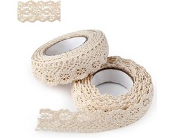Kant lint beige crème kantlint kant lint kanten boord kant voor decoratie bruiloft scrapbooking DIY naaien handwerk geschenkdozen