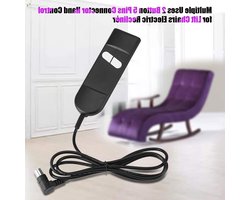 Kantelbare stoel afstandsbediening - 5 knoppen - handmatige bediening - fauteuil aansluiting