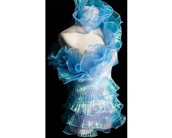 Kanten Stof Plissé Organza Satijn Kant Rand Trimmen 3 Yards voor Bruiloft Toepassingen