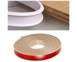 Kantenband, meubelrandafwerking U-vormige TPE-randbeschermingsstrip, kantenband, houten kantenband, geschikt voor kasten, garderobekasten, tafelbladen en speciale vormen - Khaki 5m×20mm