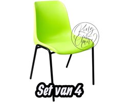 Kantinestoel Helene Limegroen -set van 4- zwart onderstel kantinestoel stapelstoel kuipstoel vergaderstoel tuinstoel kantine stoel stapel stoel tuin stoel kantinestoelen stapelstoelen kuipstoelen arenastoel schoolstoel bezoekersstoel Everardo