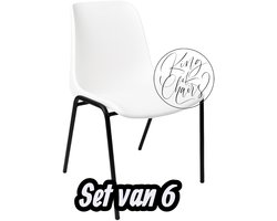 Kantinestoel Helene Wit -set van 6- zwart onderstel kantinestoel stapelstoel kuipstoel vergaderstoel tuinstoel kantine stoel stapel stoel tuin stoel kantinestoelen stapelstoelen kuipstoelen arenastoel schoolstoel bezoekersstoel Everardo