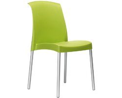 Kantinestoel Jenny. Mooie designstoel, tuinstoel. Leverbaar in lichtgroen. 5 Jaar garantie! Verpakt per 6 stuks!