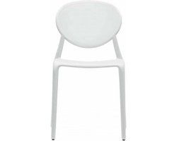 Kantinestoel of tuinstoel Italiaans design Ivoor