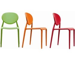 Kantinestoel of tuinstoel Italiaans design Pistache