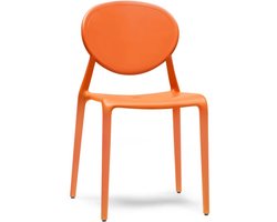 Kantinestoel of tuinstoel Italiaans design Rood