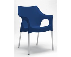 Kantinestoel of tuinstoel Modern recyclebaar Blauw